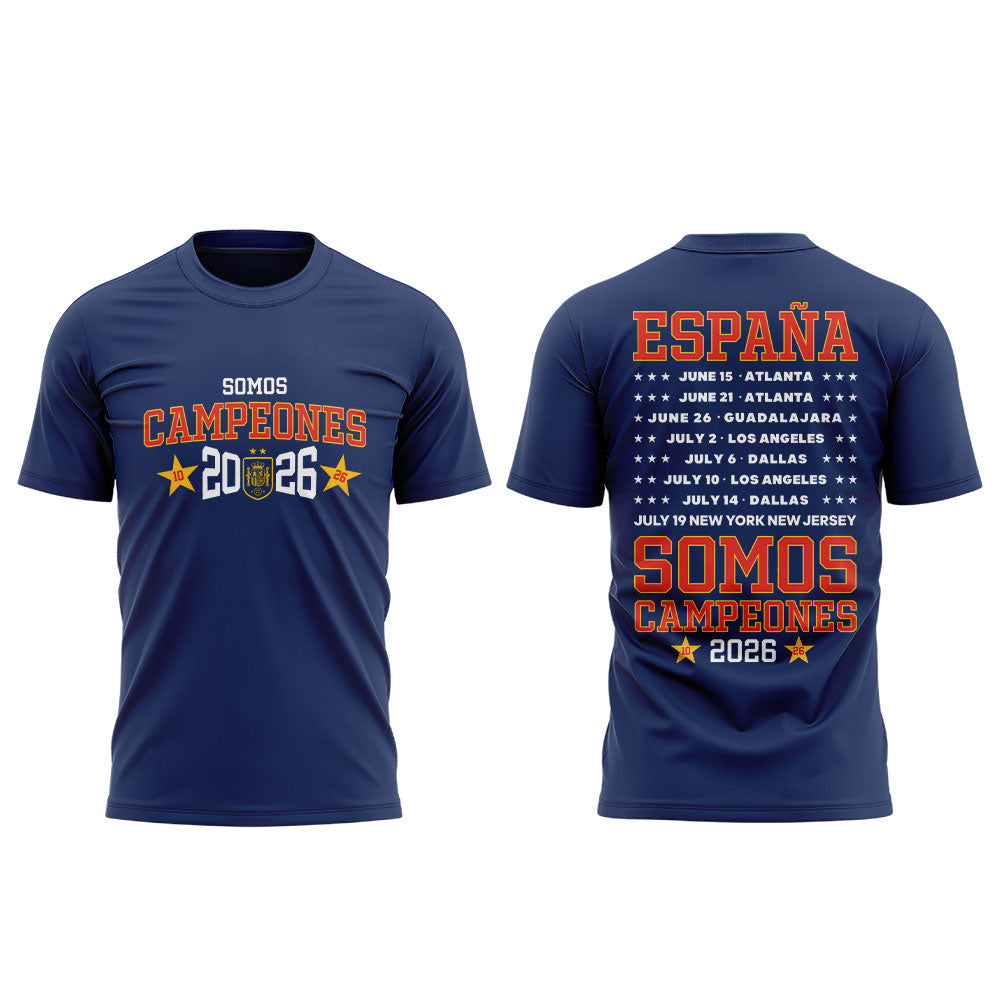 Spain World Cup Champions 2026 Blue Shirt