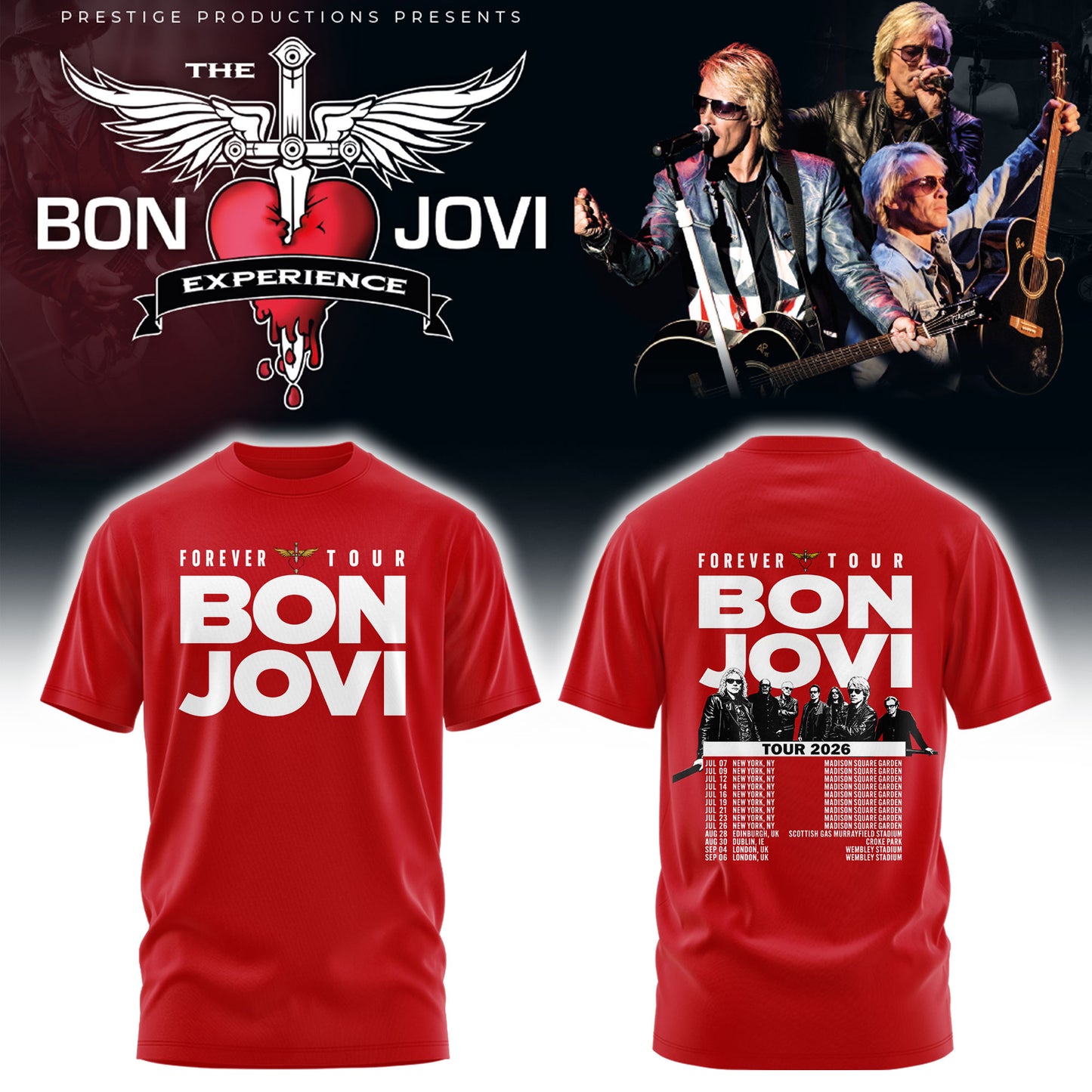 Bon Jovi Forever Tour ’26 Tshirt v5