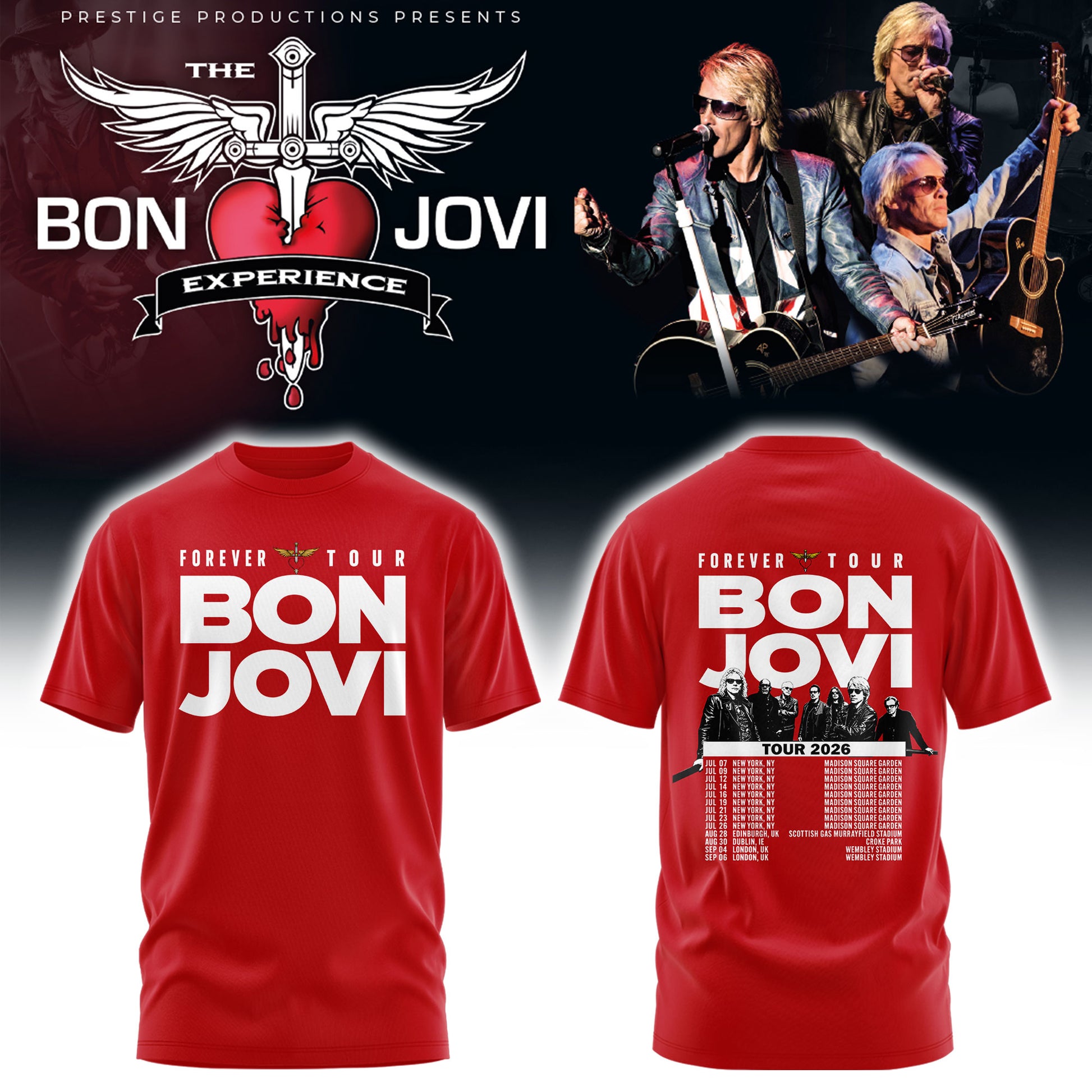 Bon Jovi Forever Tour ’26 Tshirt v5