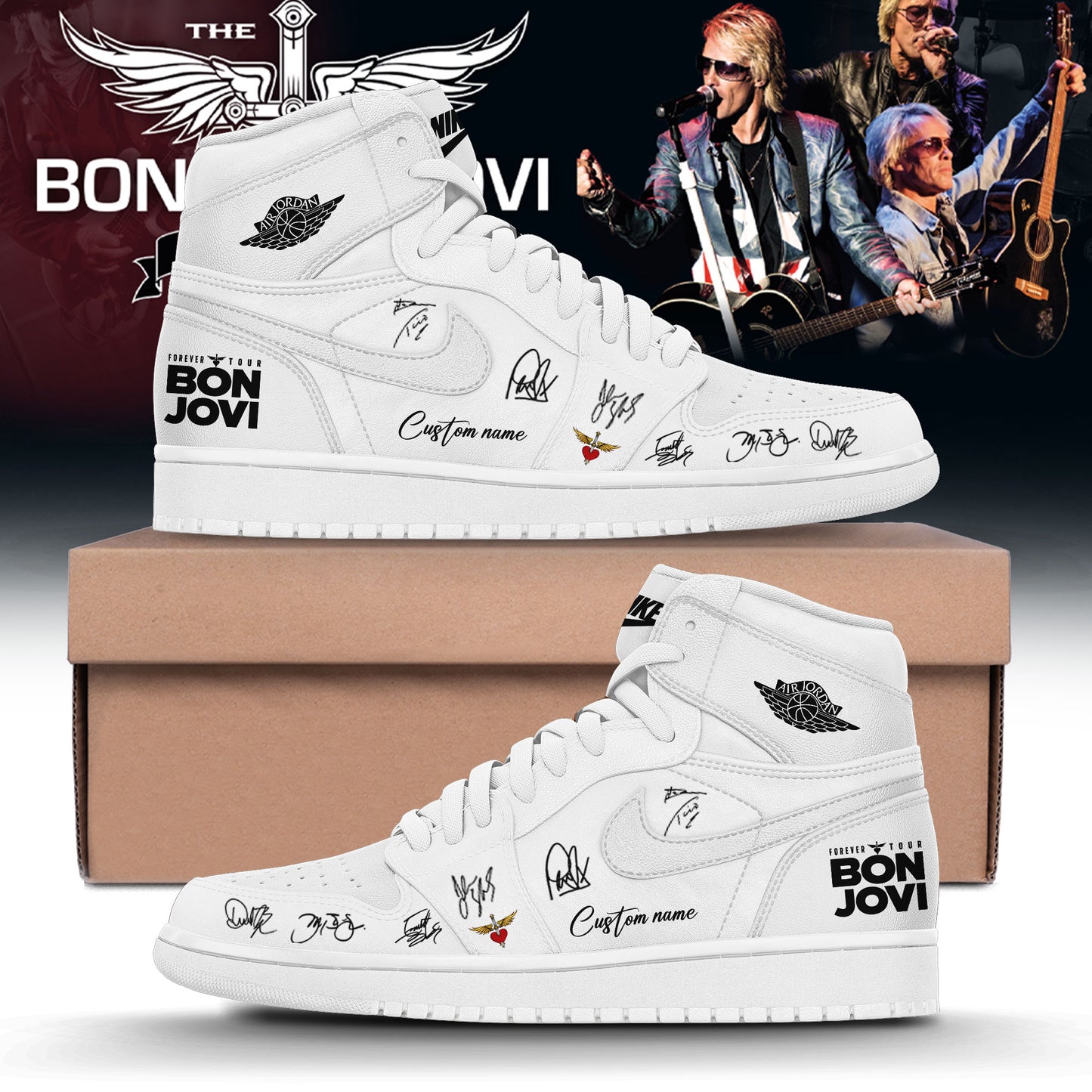 Bon Jovi Forever Tour ’26 Custom Name AJ1 v5