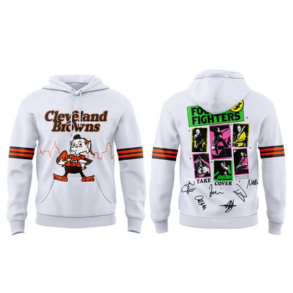 .              Foo Fighters TAKE COVER TOUR 2026 x Cleveland Browns Hoodie