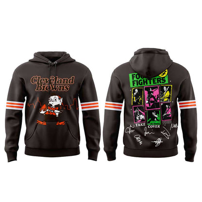 .              Foo Fighters TAKE COVER TOUR 2026 x Cleveland Browns Hoodie V2
