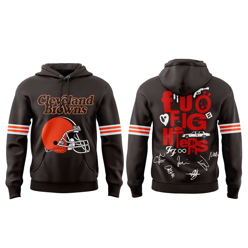 .              Foo Fighters TAKE COVER TOUR 2026 x Cleveland Browns Hoodie V4