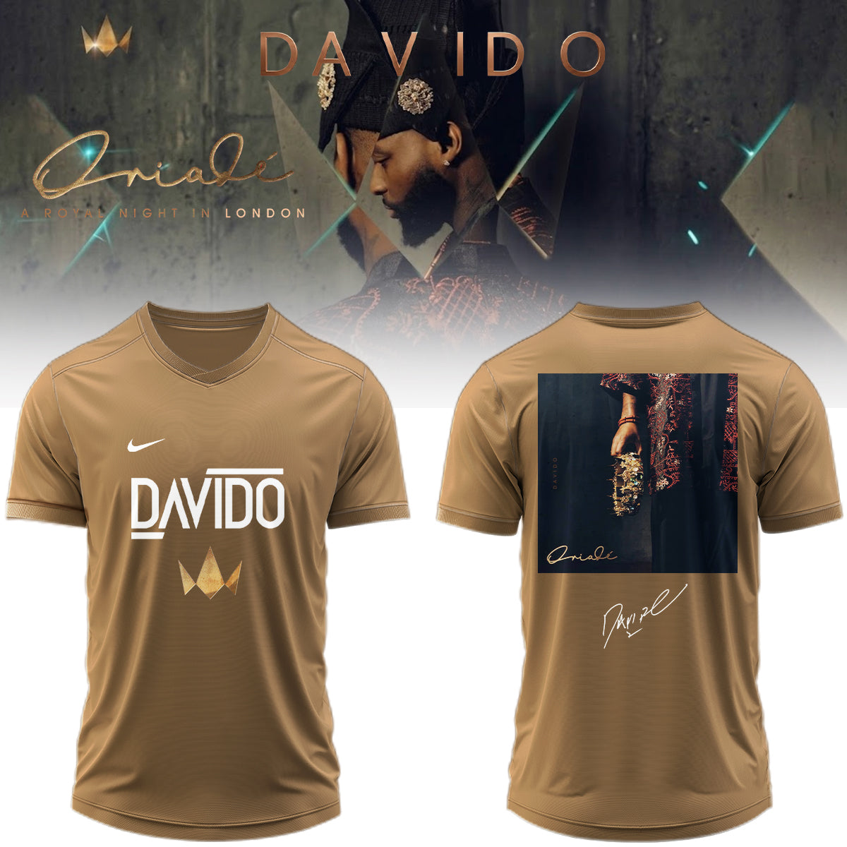 ,.Davido "A Royal Night In London" 2026 Limited Edition Signature – Jersey