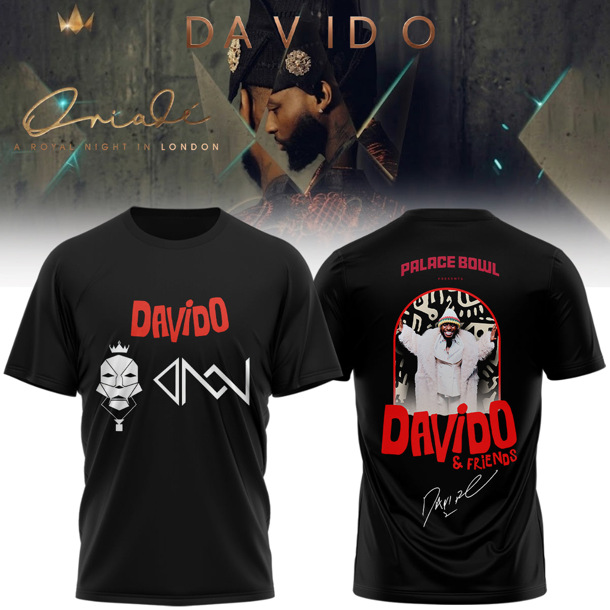 .Davido "A Royal Night In London" 2026 Limited Edition Signature – Shirt