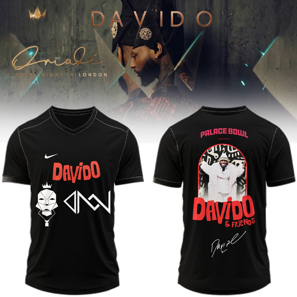 ,.Davido "A Royal Night In London" 2026 Limited Edition Signature – Jersey