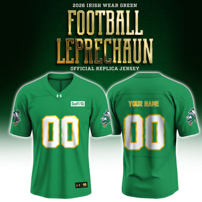 _ Notre Dame 2026 Irish Wear Green Game Jersey