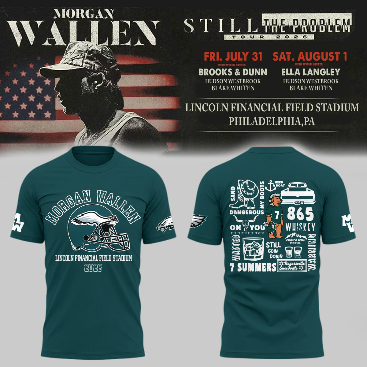 Limited Edition Still The Problem Tour 2026 At Lincoln Financial Field Stadium T-Shirts HP26072801T6