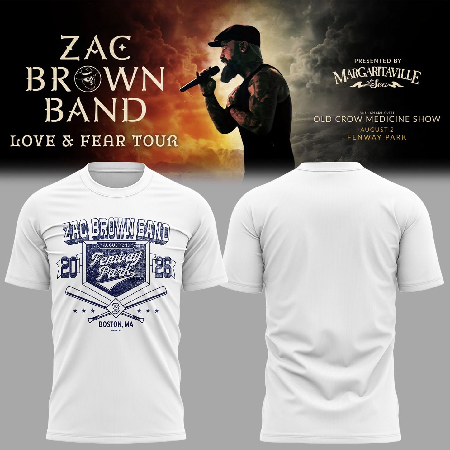 Limited Edition Love &amp; Fear Tour in Fenway Park Shirt-KC08052603