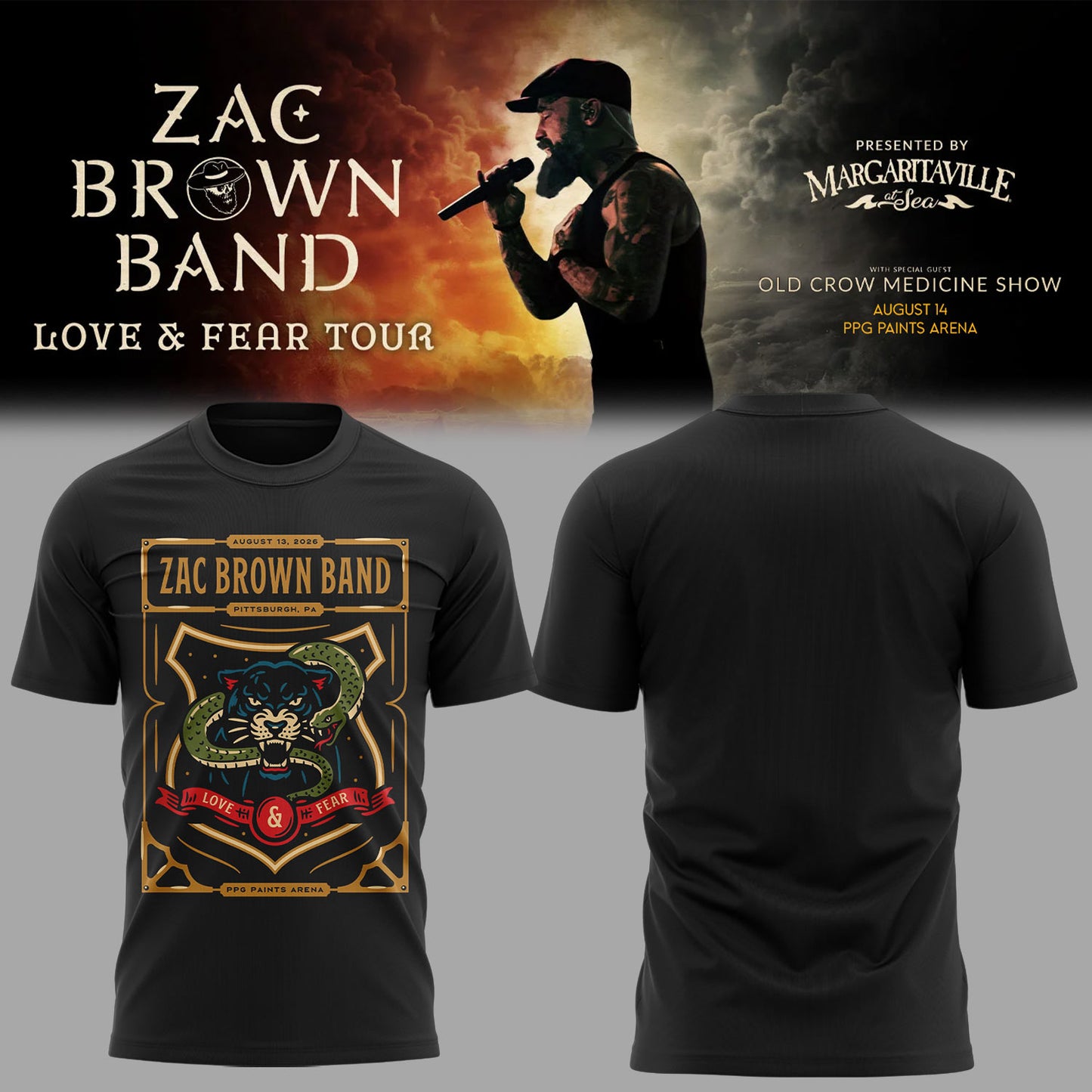 Limited Edition Love &amp; Fear Tour in PPG Paints Arena Shirt-KC08142611