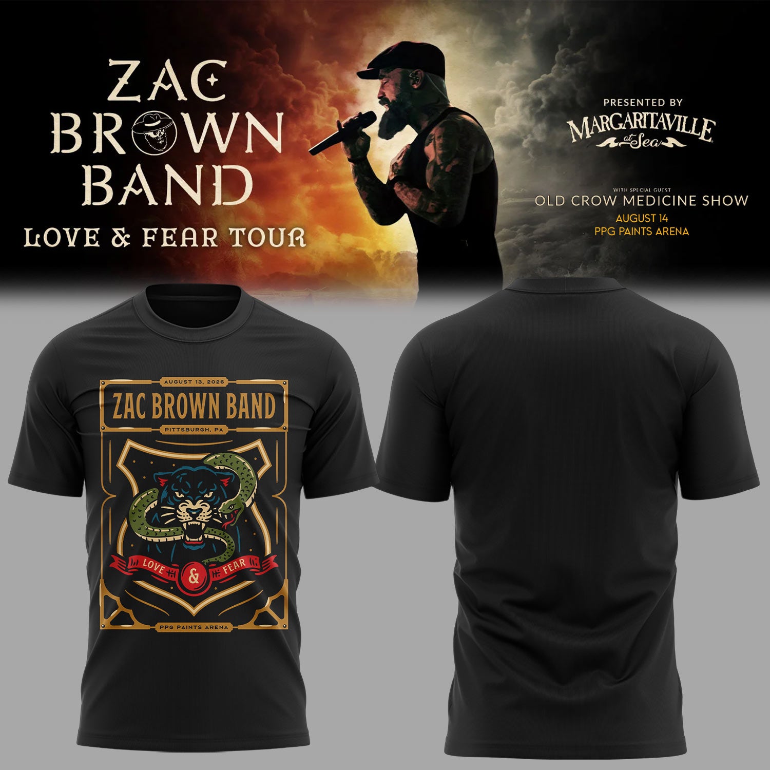 Limited Edition Love &amp; Fear Tour in PPG Paints Arena Shirt-KC08142611