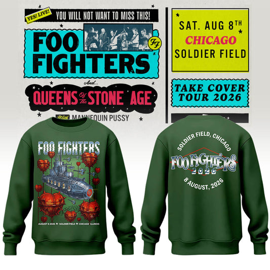FF 🎸🎤 “Take Cover Tour 2026” in Chicago,IL Sweatshirt