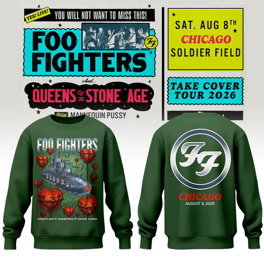 FF 🎸🎤 “Take Cover Tour 2026” in Chicago,IL Sweatshirt