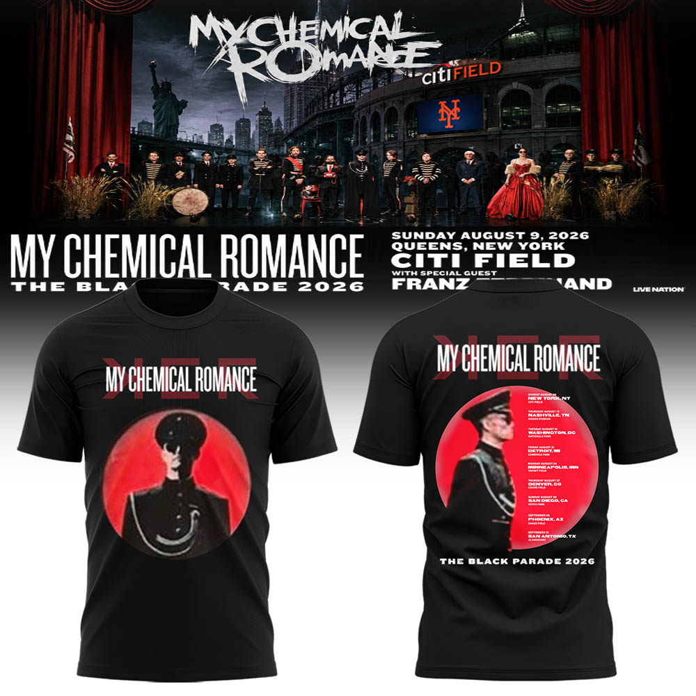 Limited Edition MCR Long Live The Black Parade Tour US 2026 Tshirt