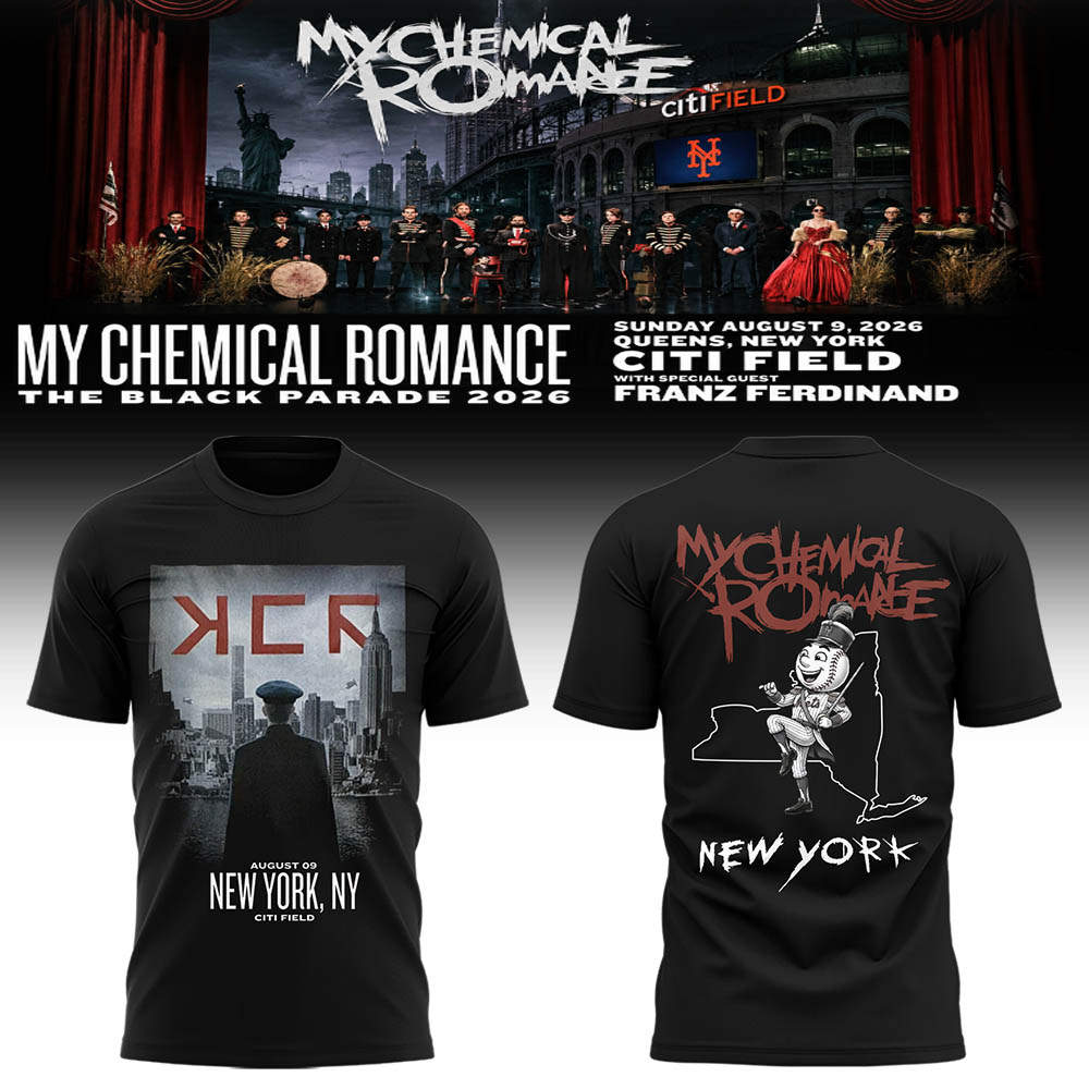 Limited Edition MCR Long Live The Black Parade Tour US 2026 x New York Tshirt