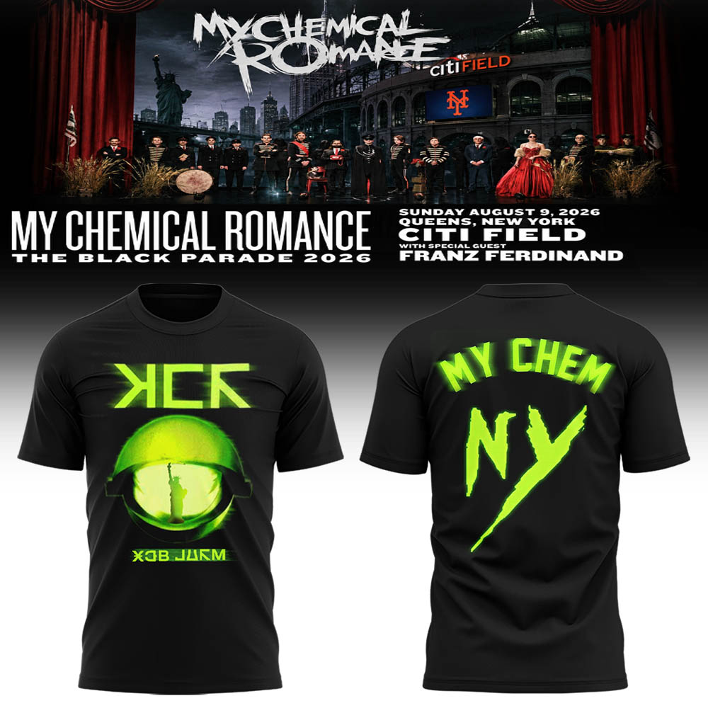 Limited Edition MCR Long Live The Black Parade Tour US 2026 x New York Tshirt