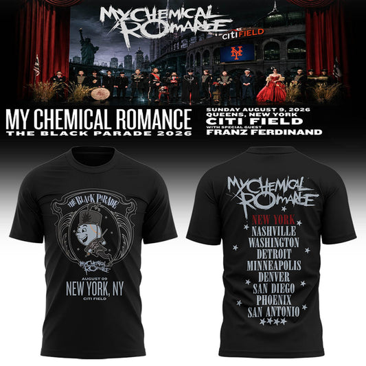 Limited Edition MCR Long Live The Black Parade Tour US 2026 x New York Tshirt