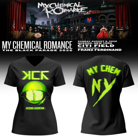 Limited Edition MCR Long Live The Black Parade Tour US 2026 x New York V-neck TShirt