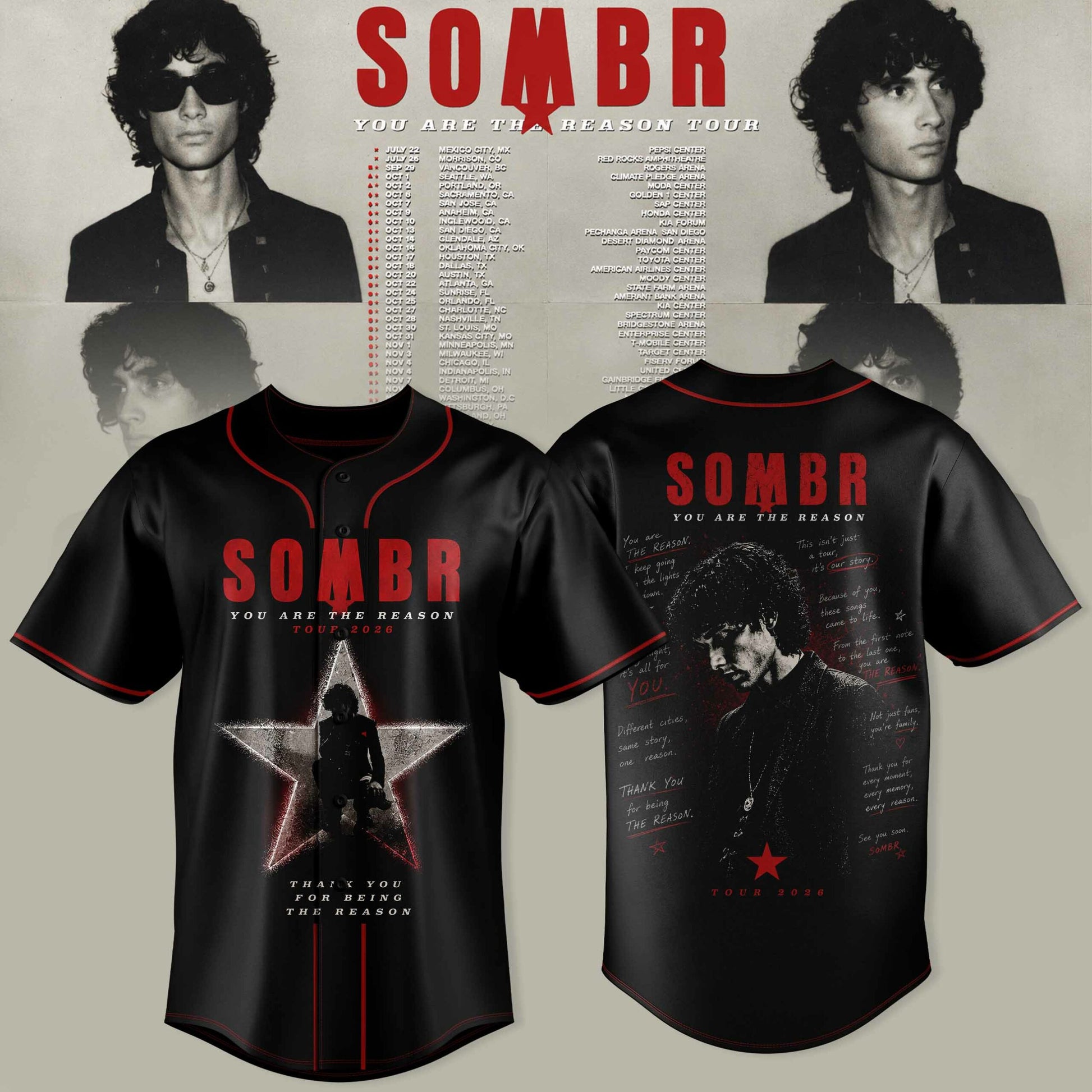 You Are The Reason Tour Premium 3D Baseball Jersey - Style 4