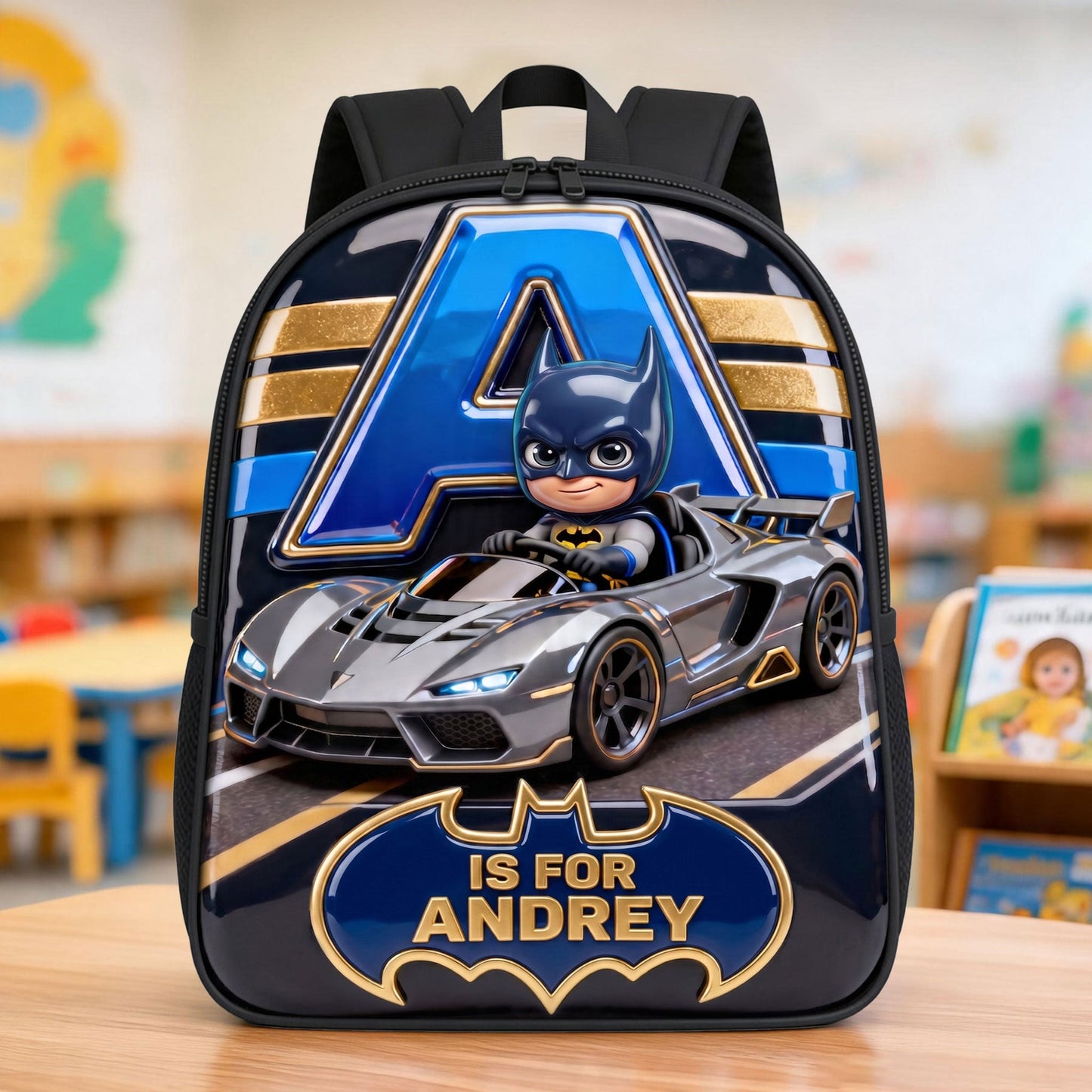 Racing To Back To School Day School Bag - Personalized Gifts For Kid