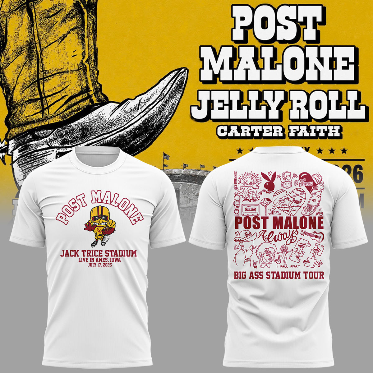 Limited Edition Big Ass Stadium Tour At Jack Trice Stadium Shirt-ND07172605