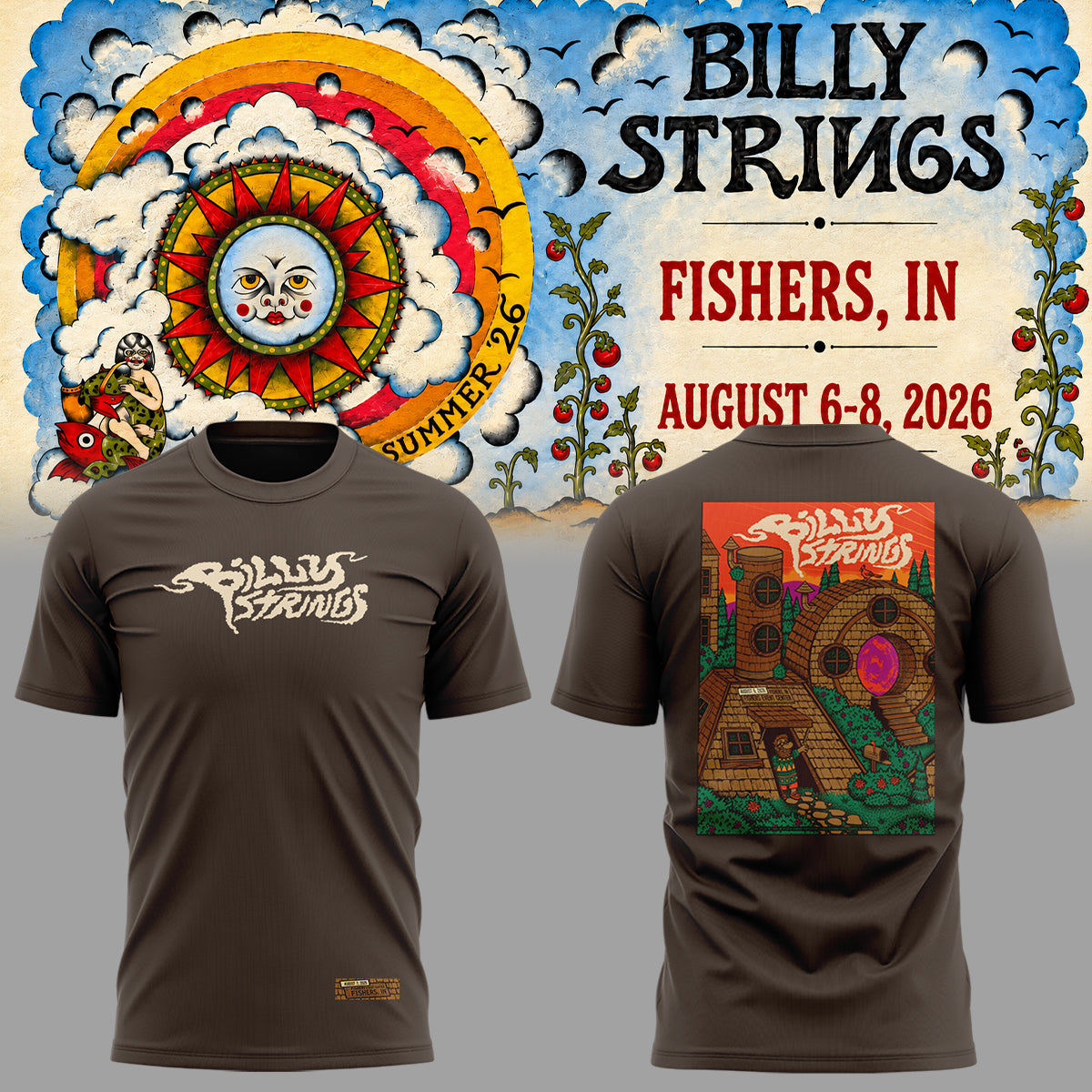 Limited Edition Billy Strings tour 2026 tshirt-ND08072616