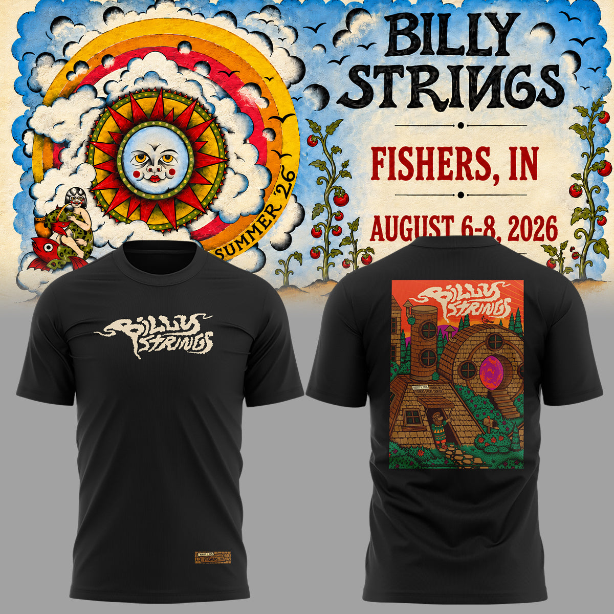 Limited Edition Billy Strings tour 2026 tshirt-ND08072619