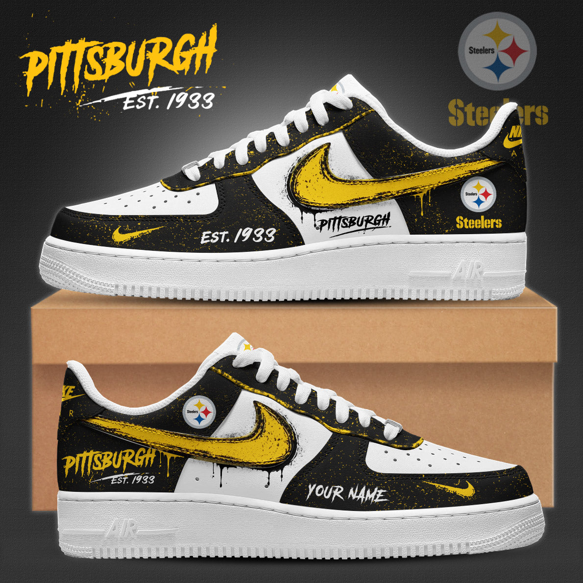 Limited Edition Pittsburgh Steelers 2026 New AF1 Sneakers