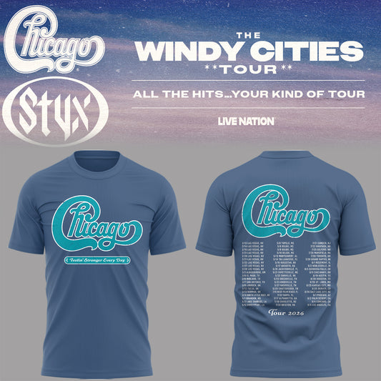 Limited Edition The Windy Cities Tour – All The Hits… Your Kind of Tour T-Shirt