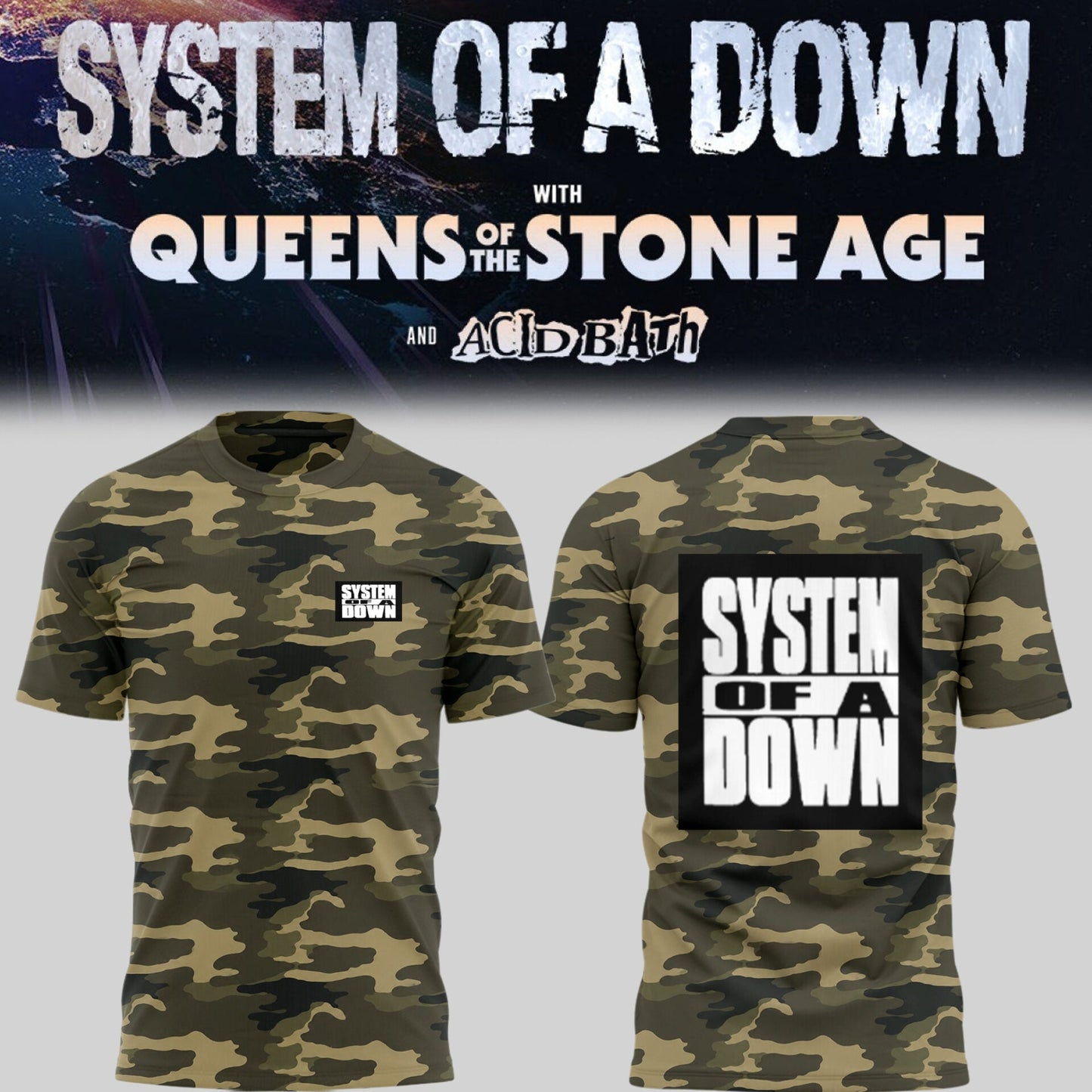 Limited Edition SOAD UK & Europe Stadium Tour 2026 T-Shirt