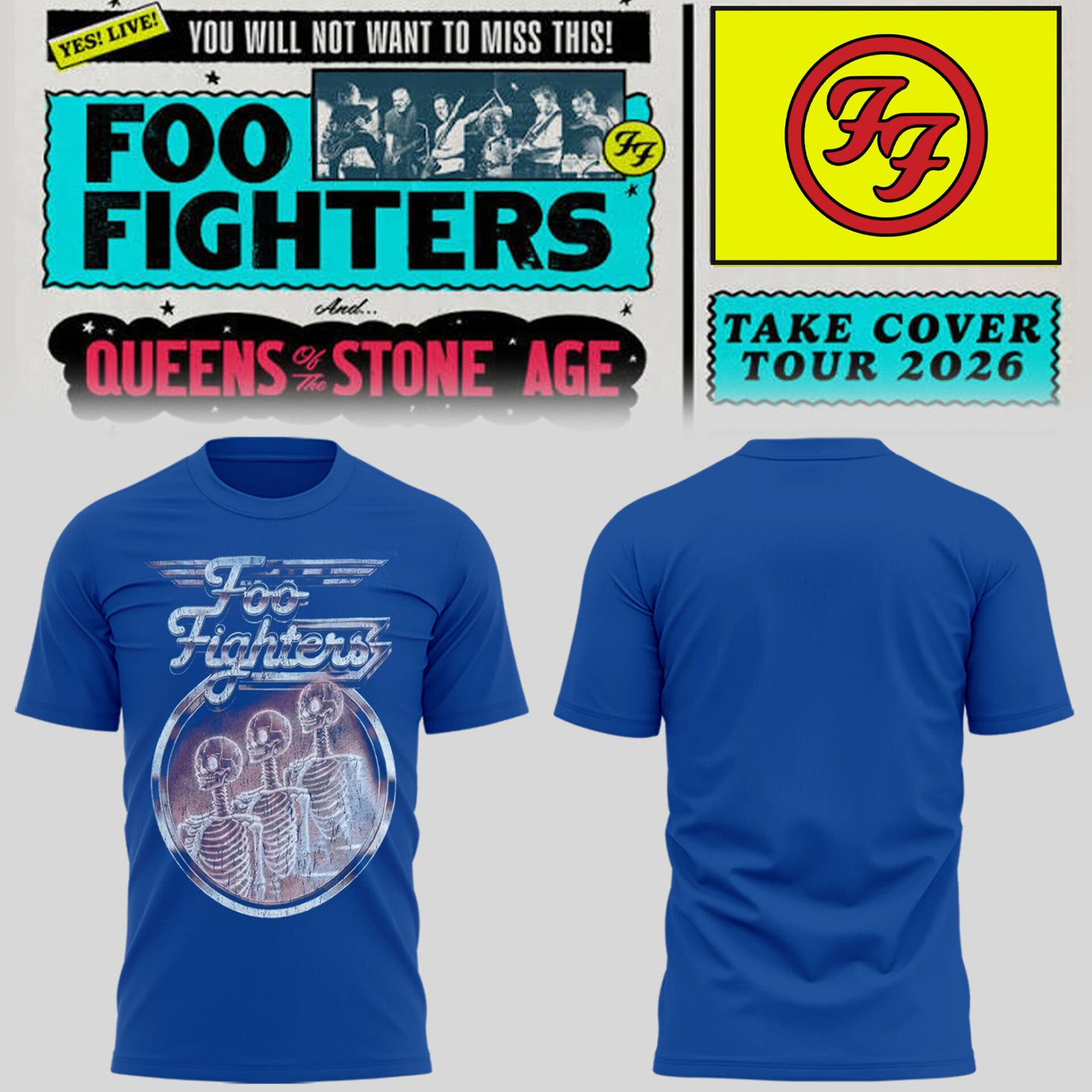 FF 🎸🎤 "Take Cover Tour 2026" TShirt-PU26080518
