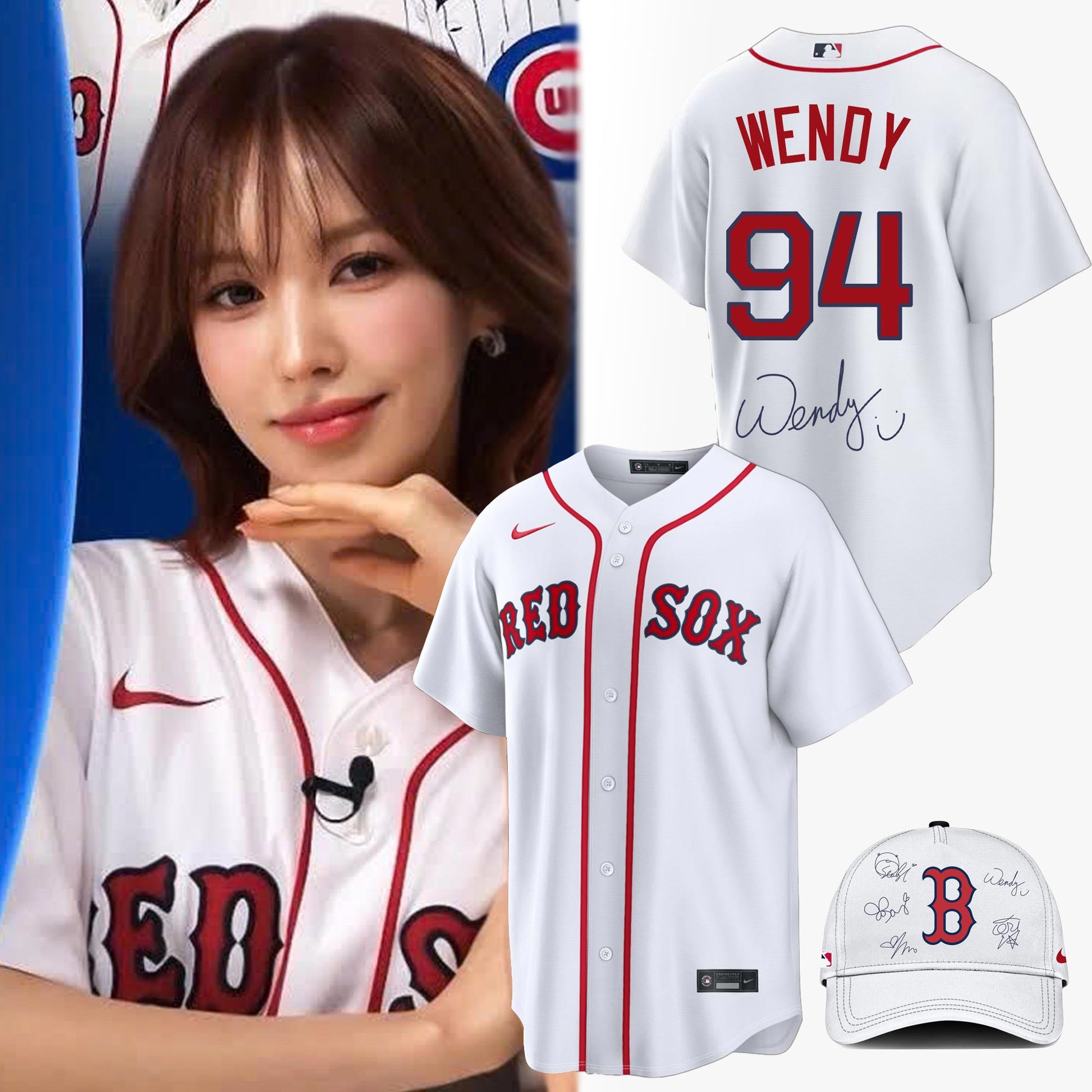 BOS Special Red Velvet "Wendy" Limited Edition Baseball Jersey