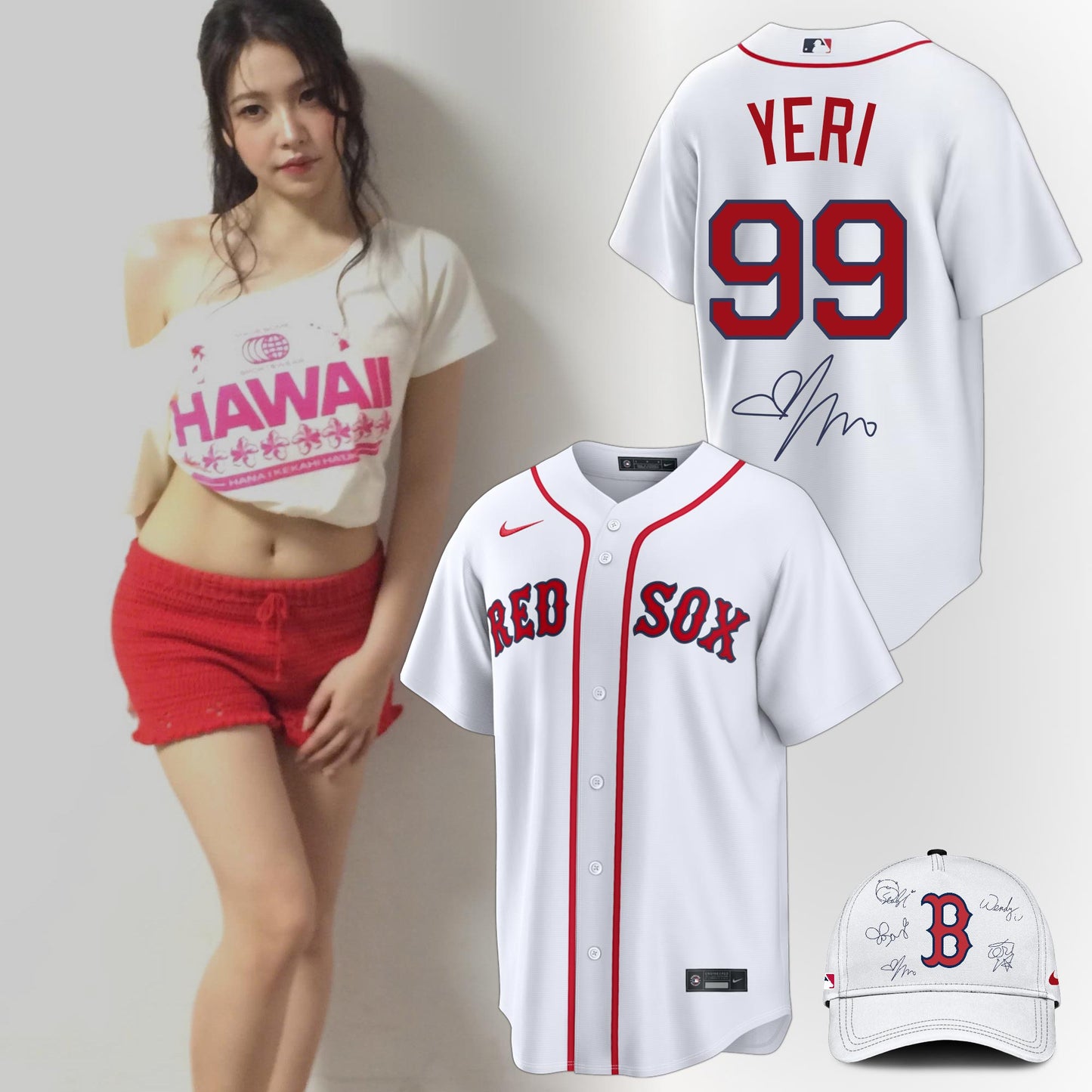 BOS Special Red Velvet "Yeri" Limited Edition Baseball Jersey