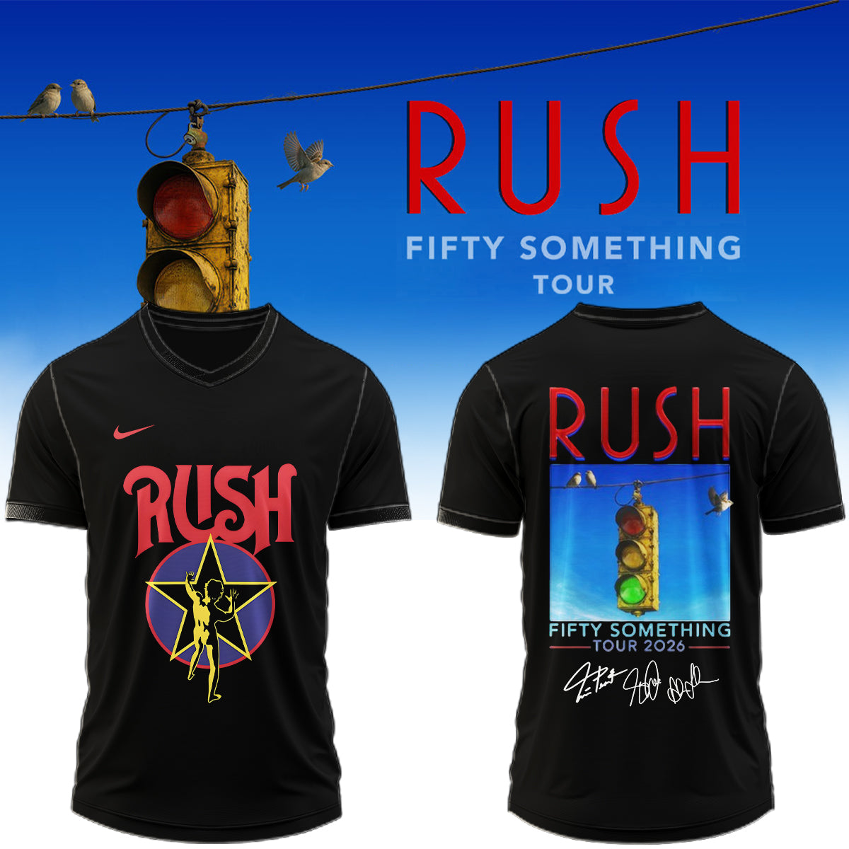 ,.RUSH "Fifty Something Tour" 2026 Signed – Jersey
