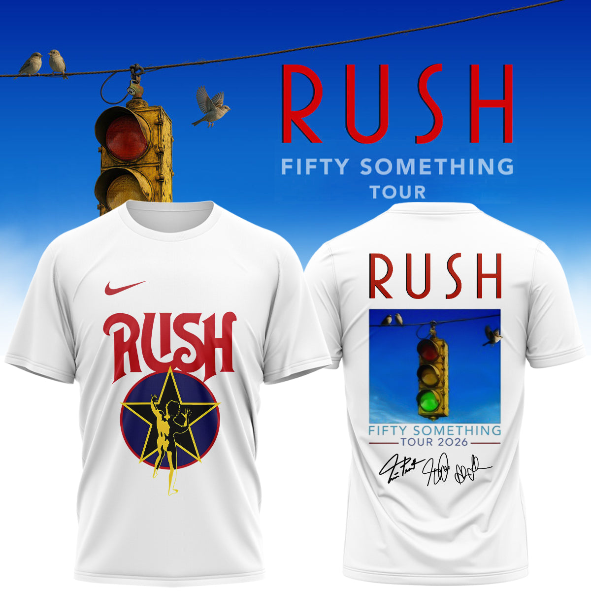 .RUSH "Fifty Something Tour" 2026 Signed – Shirt