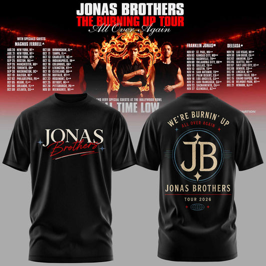 .Jns Bros The Burning Up Tour All Over Again 3D All-Over Print T-Shirt V6