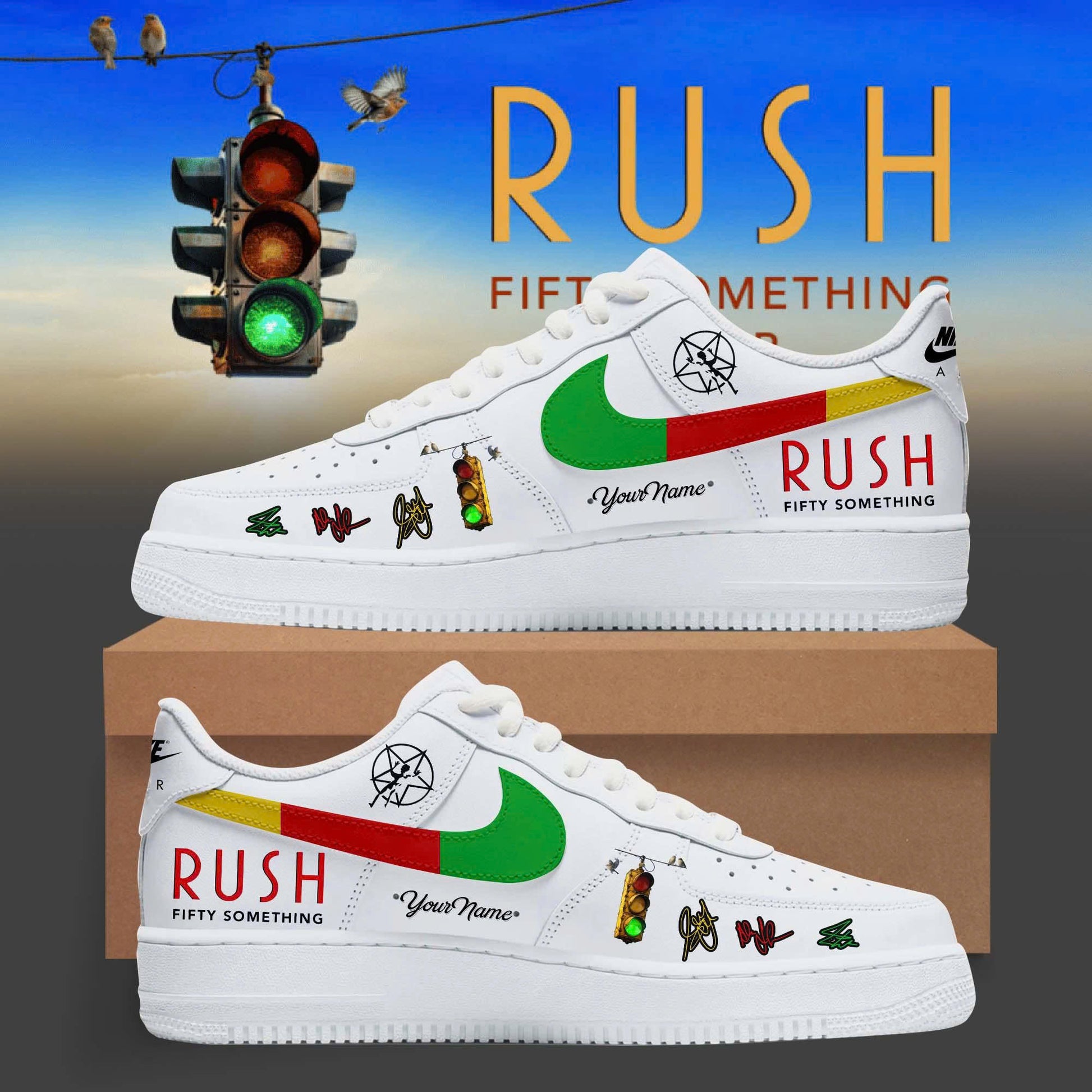 _Fifty Something Tour 2026 Personalized 3D Custom Sneakers - Vintage Black Edition