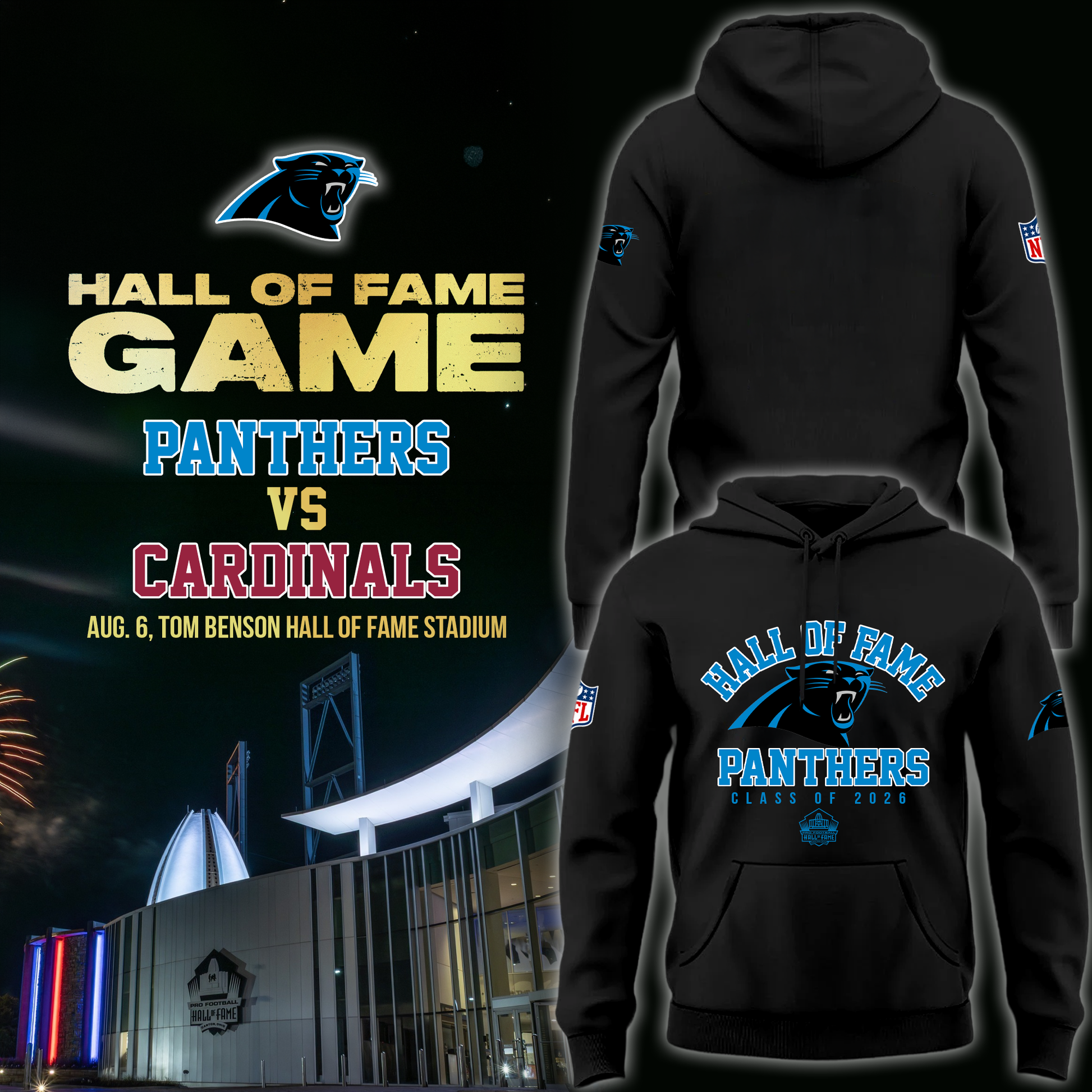 Carolina Panthers - Hall of Fame Game 2026 Limited Edition Hoodie