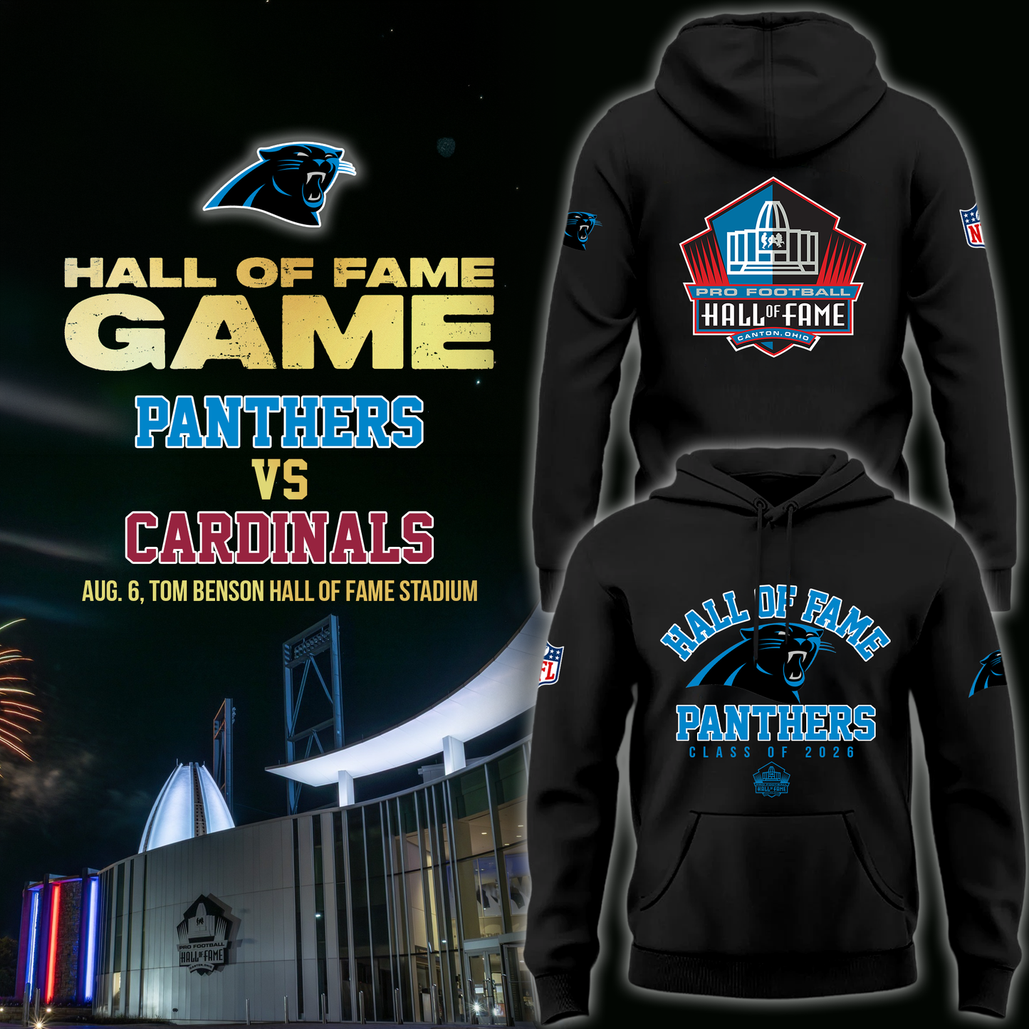 Carolina Panthers - Hall of Fame Game 2026 Limited Edition Hoodie