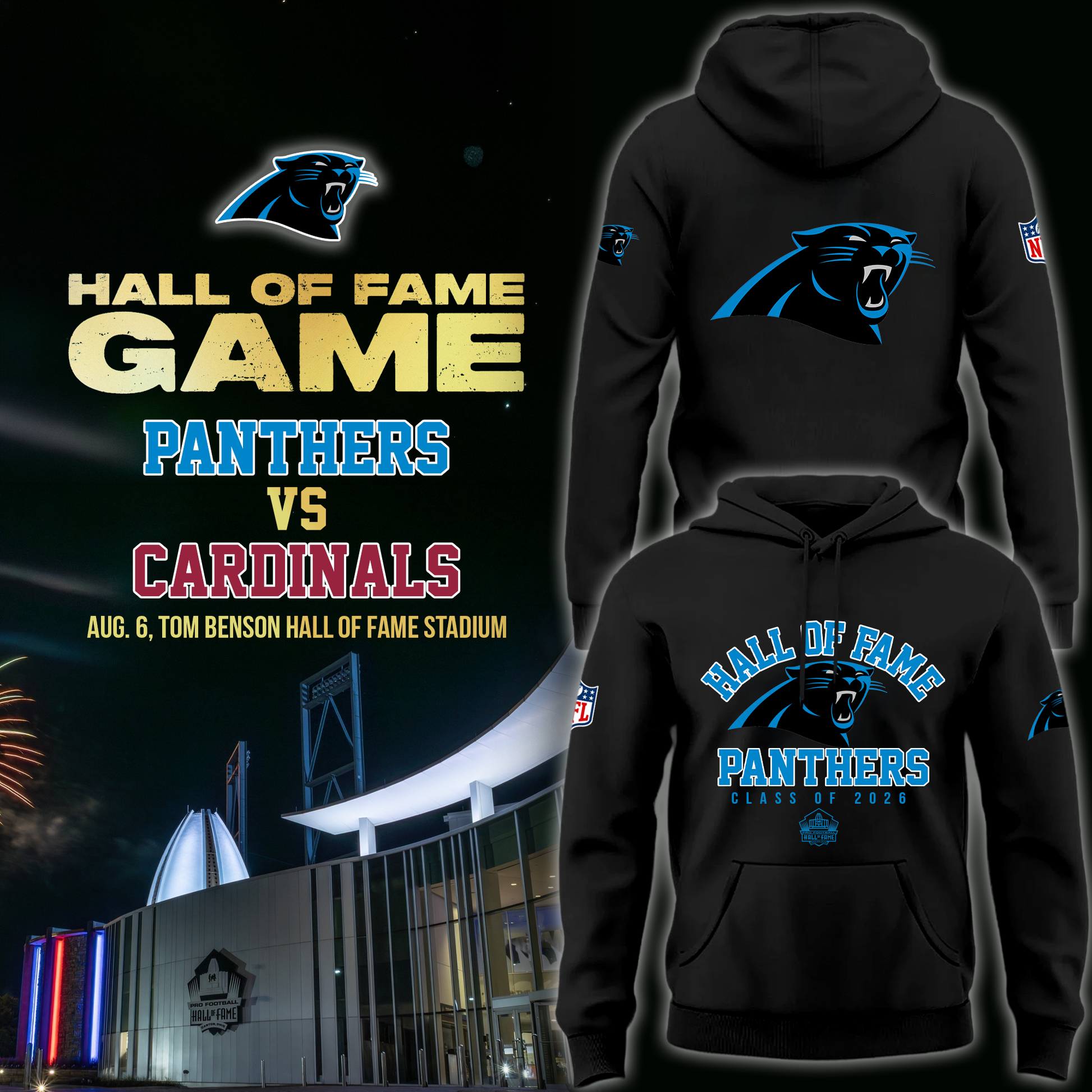 Carolina Panthers - Hall of Fame Game 2026 Limited Edition Hoodie