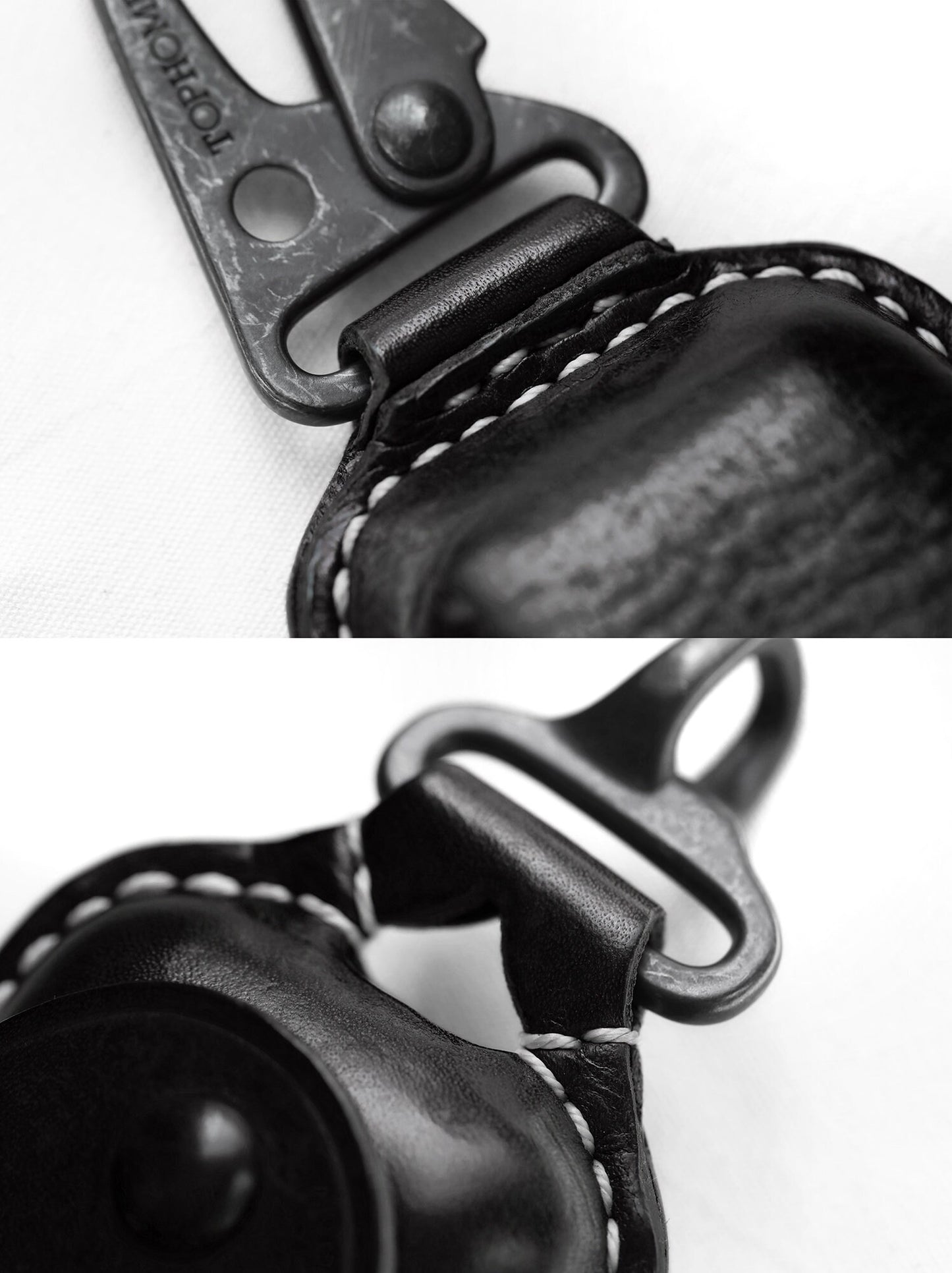 AirPods Case, Premium Leather Cover for Airpods 2 & 1 Cases with Fine Metal Carabiner/Earbuds Accessories (Black,1 Piece) Thanksgiving Gift