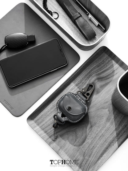 AirPods Pro Leather Strap Protective Case For AirPods Pro Headphone Case , with Fine Metal Carabiner/Earbuds Accessories Thanksgiving Gift