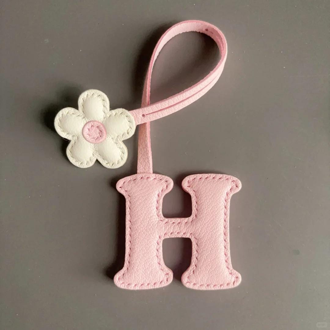 Leather Name Charm, Alphabet Bag Charm, Personalized Leather Keychain Gift with Name,alphabet charm,personalized Name Charm