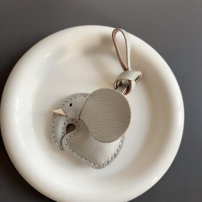 Leather Elephant Charm, bag charm,Handmade Leather Bag Charm, Unique Handbag and Purse Charm, Elephant Keychain,Cute Key Chain