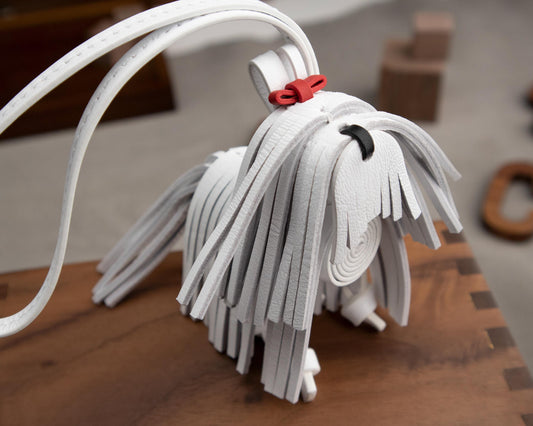 Leather Shih Tzu Charm, Handmade Shih Tzu Bag Charm,Cute Dog Leather Handbag and Purse Charm,Dog Keychain,family friend birthday idea