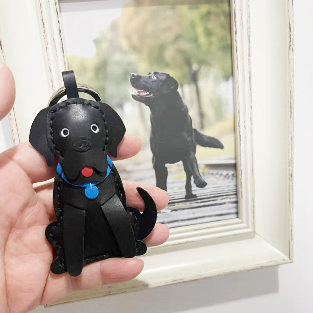 Personalized custom pets dog,Leather Bag Charm,Labrador Retriever Leather Charm,Handbag and Purse Charm,dog Keychain,pets birthday Gift