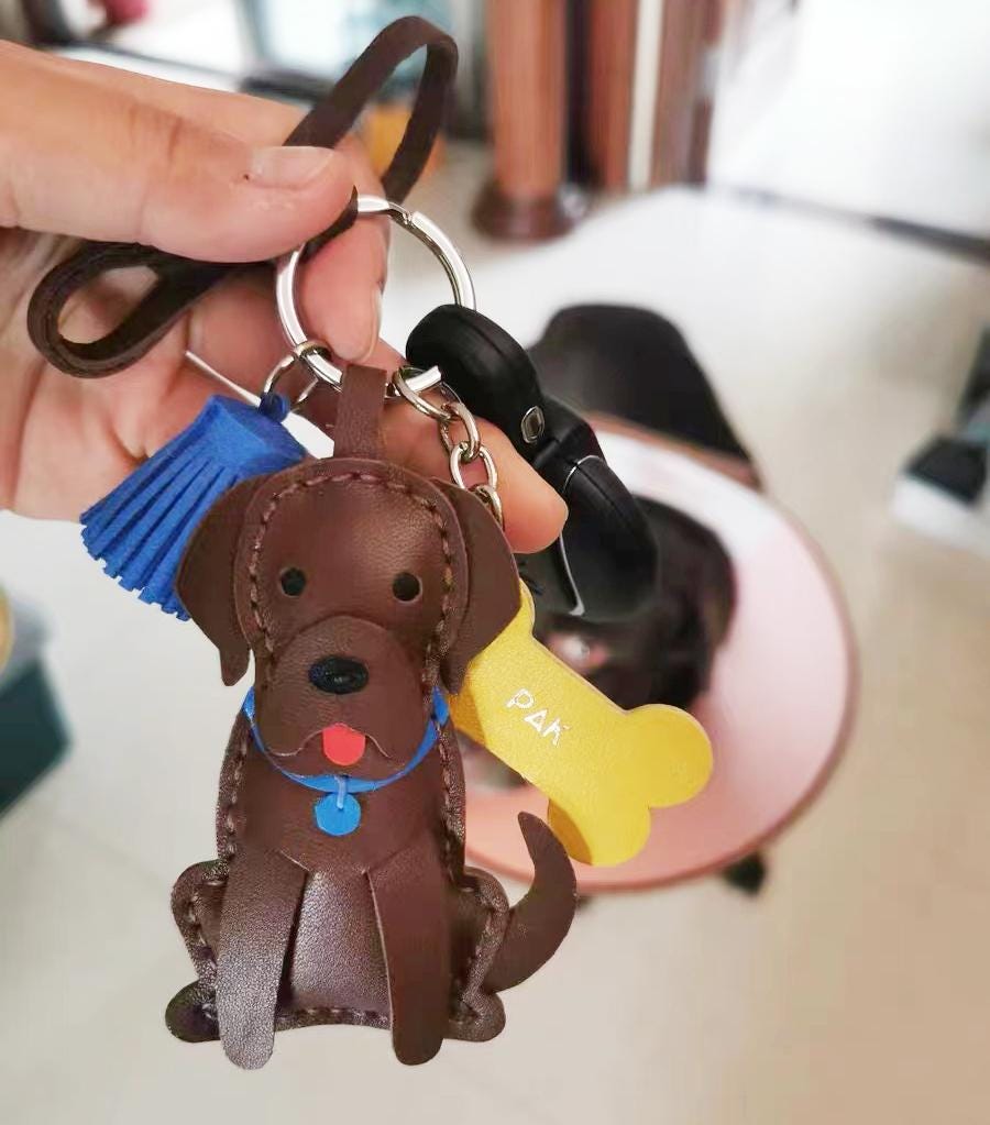 Personalized custom pets dog,Leather Bag Charm,Labrador Retriever Leather Charm,Handbag and Purse Charm,dog Keychain,pets birthday Gift