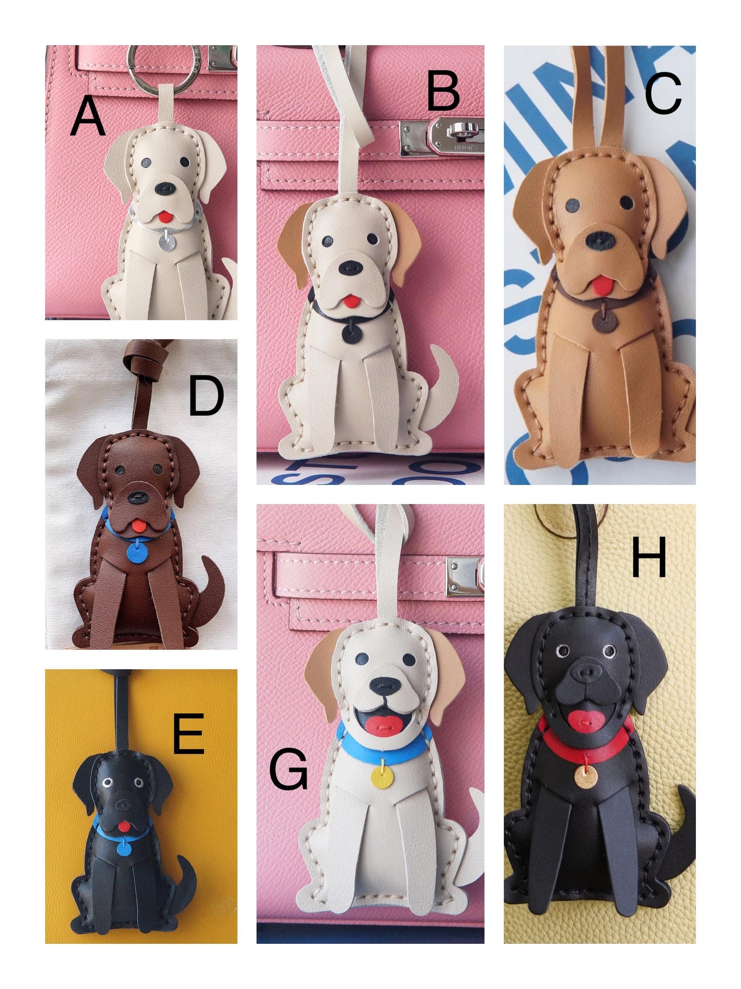 Personalized custom pets dog,Leather Bag Charm,Labrador Retriever Leather Charm,Handbag and Purse Charm,dog Keychain,pets birthday Gift