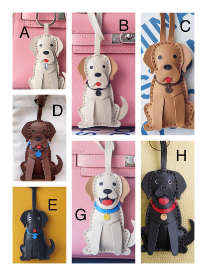 Personalized custom pets dog,Leather Bag Charm,Labrador Retriever Leather Charm,Handbag and Purse Charm,dog Keychain,pets birthday Gift