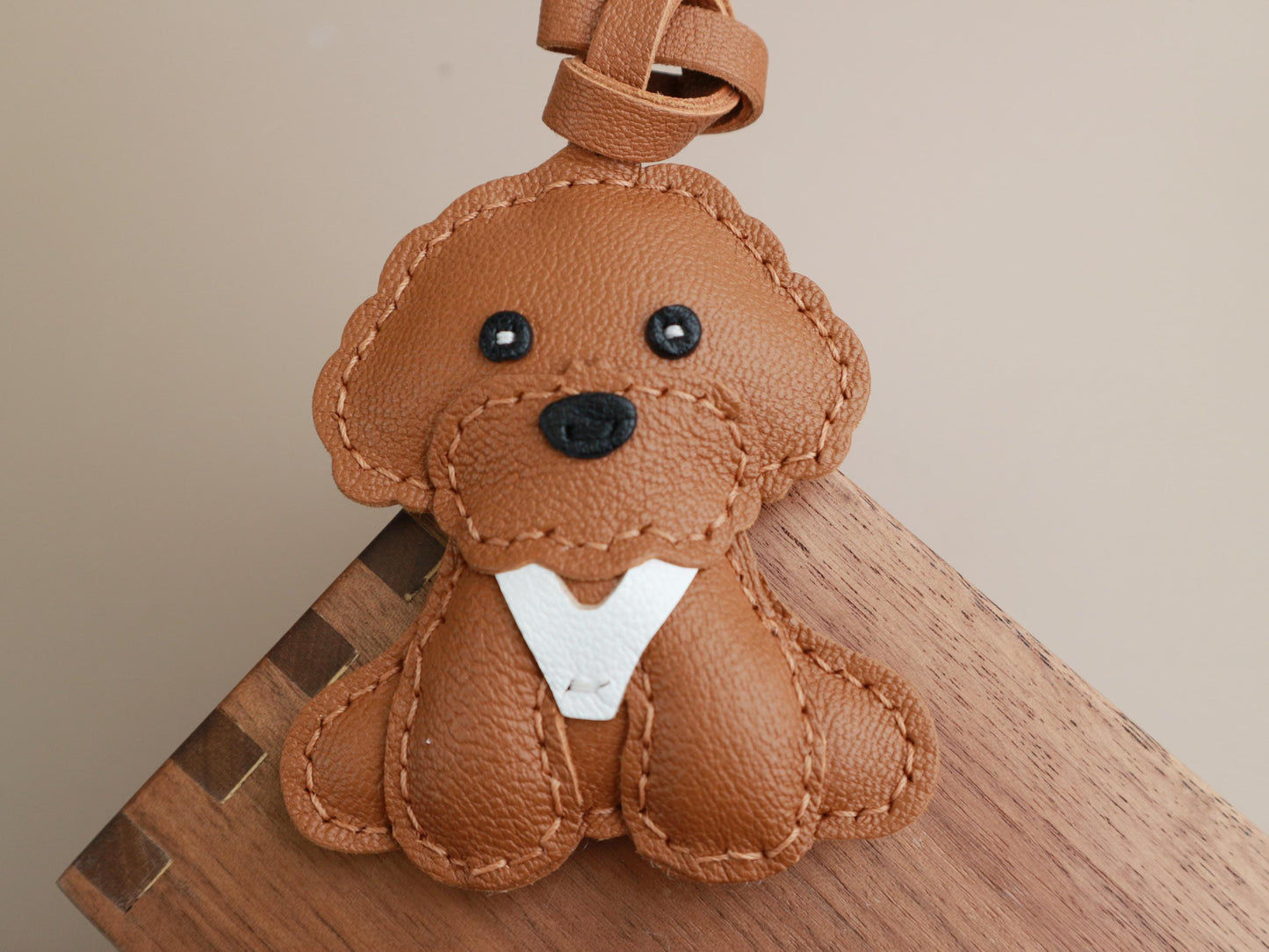 Personalized custom pets dog,Leather Bag Charm, Bichon frise Charm,Handbag and Purse Charm,dog Keychain,pets birthday Gift,dog mon gifts